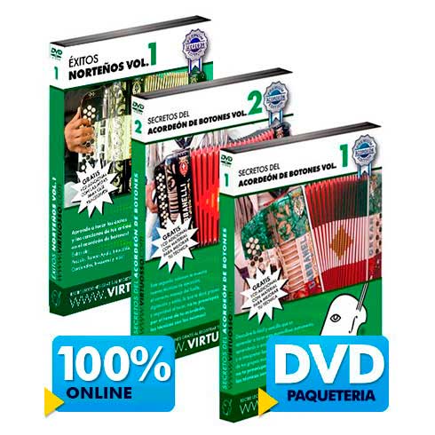 Curso de acordeón de botones disponible online y DVD