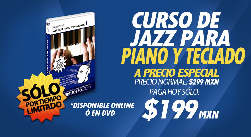 Curso de piano jazz, salsa, blues