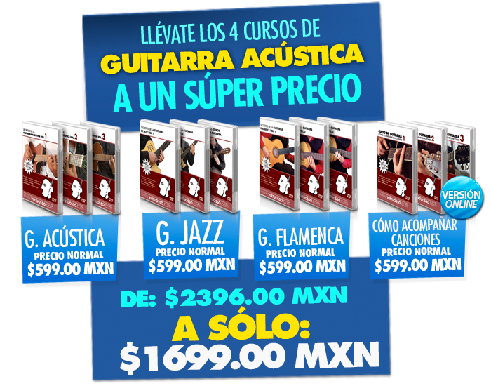 Combo guitarra acústica virtuosso